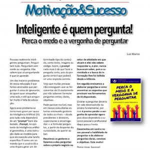 29 de junho a 05 de julho - Inteligente é quem pergunta