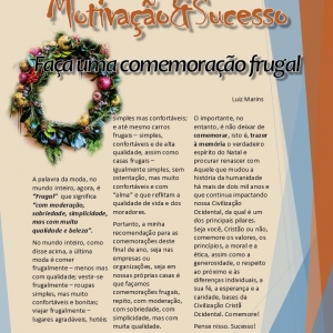 14 a 20 de dezembro - Faça uma comemoração frugal