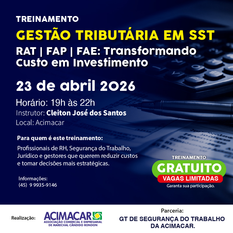 Curso: Gestão Tributária em SST